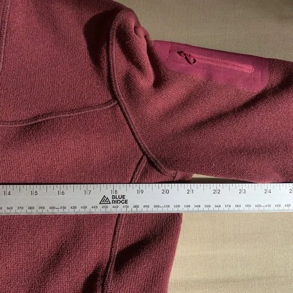 Arc'Teryx Womens Large Covert Cardigan Fleece Full Zip Up Jacket Sweater Maroon - Picture 6 of 13